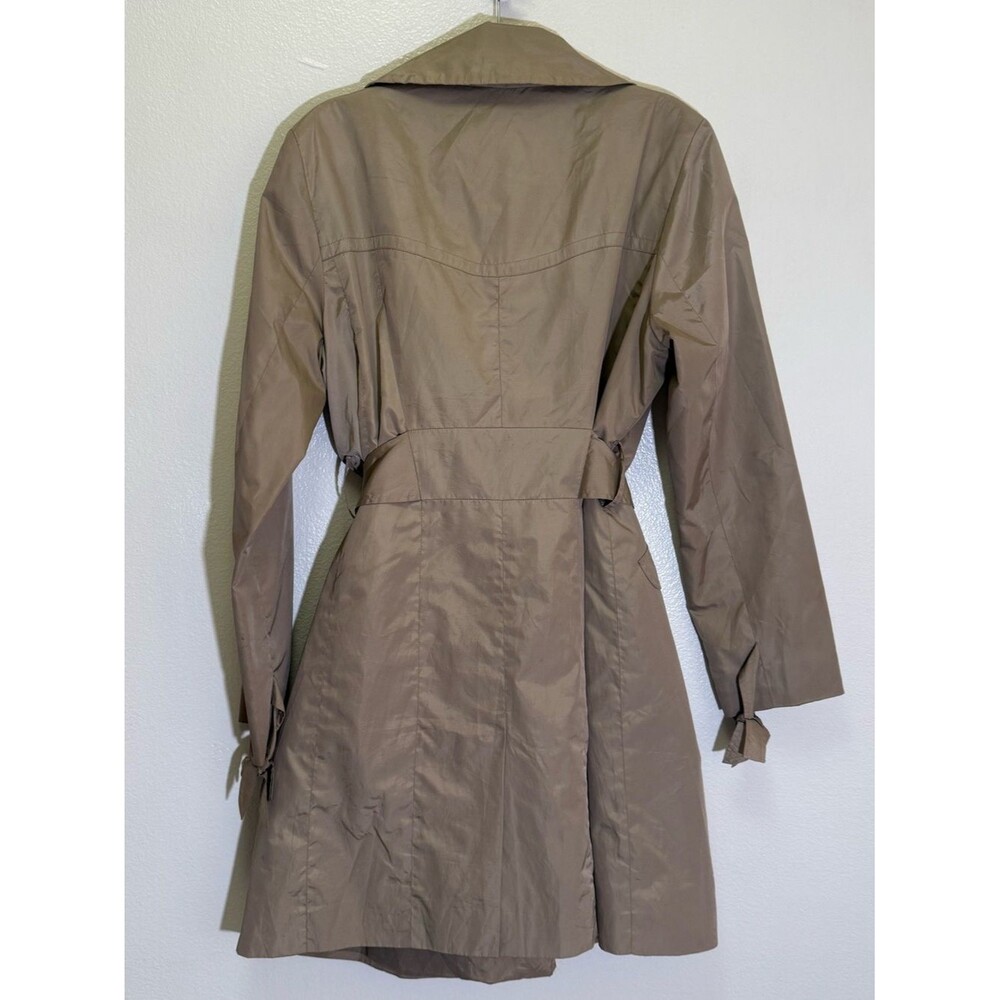Cole Haan - Taupe Sateen Finish Trench Coat - size XL - Picture 2 of 7